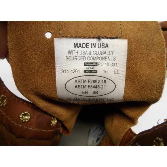 Thorogood Men's 8" Moc Toe Wedge Work Boots 814-4201 (USA) Tobacco Size 10EE - Picture 8 of 8